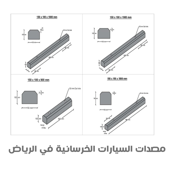مصدات السيارات الخرسانية في الرياض 2025 - مصدات مواقف السيارات وصبات خرسانية - حواجز اسمنتية خرسانية لمواقف السيارات